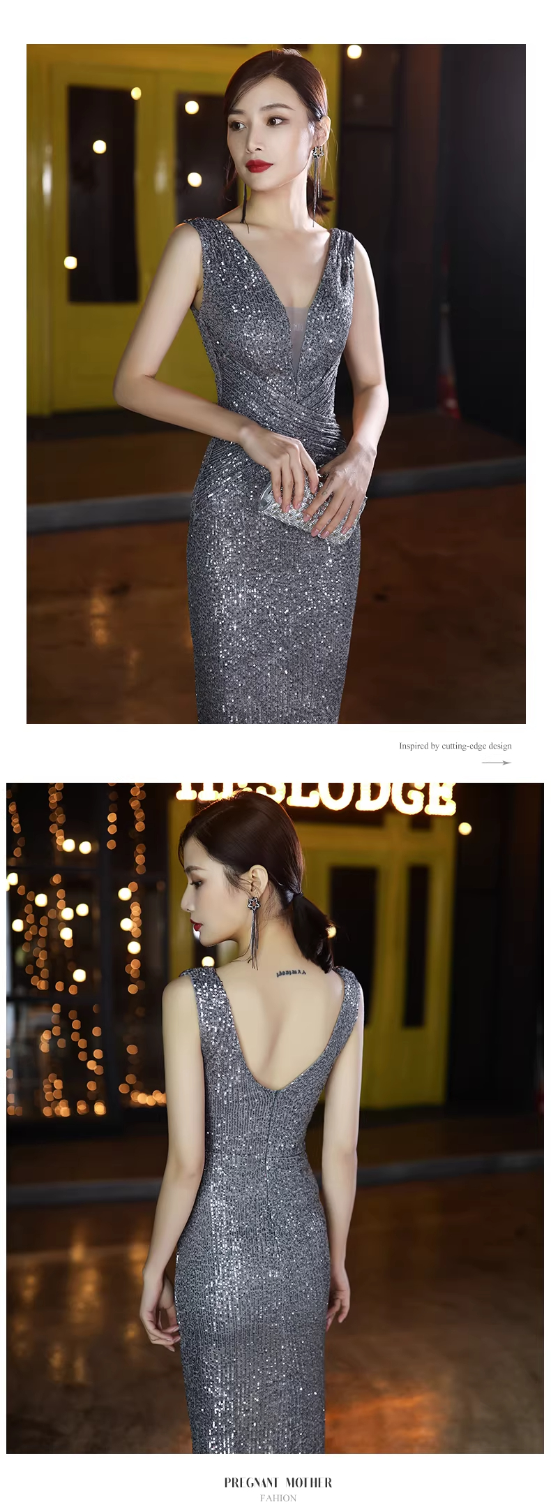 Đầm dạ hội trung niên sang trọng - VDH207 (2)