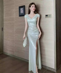 Đầm dạ hội tuổi trung niên cao cấp Các kiểu đầm dạ hội trẻ trung Mẫu đầm dạ hội trung niên đẹp - VDH249B (5)