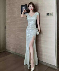 Đầm dạ hội tuổi trung niên cao cấp Các kiểu đầm dạ hội trẻ trung Mẫu đầm dạ hội trung niên đẹp - VDH249B (5)