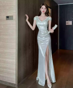 Đầm dạ hội tuổi trung niên cao cấp Các kiểu đầm dạ hội trẻ trung Mẫu đầm dạ hội trung niên đẹp - VDH249B (5)